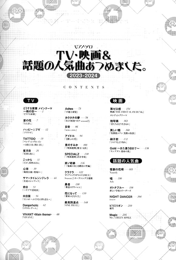 ピアノ・ソロ TV・映画&話題の人気曲あつめました。[2023-2024]