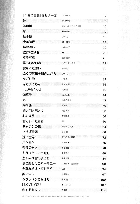 TAB譜付スコア ソロ・ギターで奏でる 大人のフォーク名曲集［我が青春のメロディー］