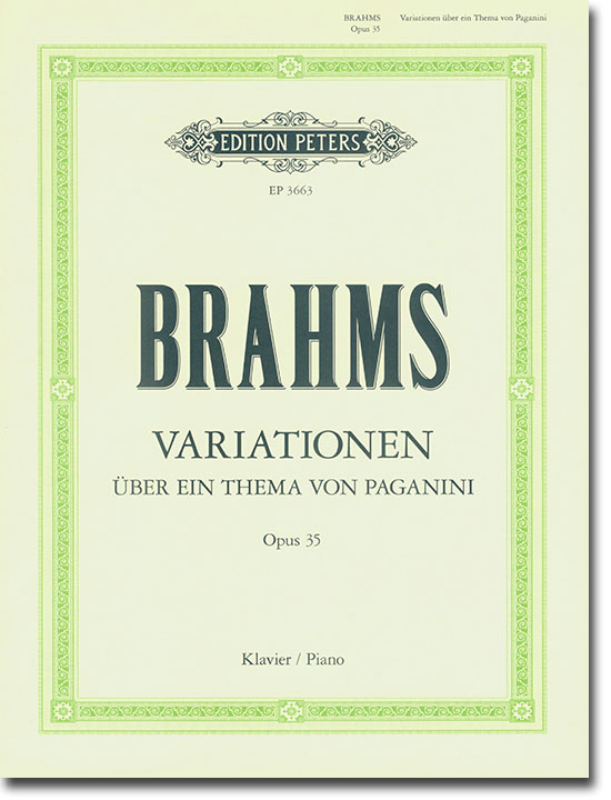 Brahms Variationen über ein Thema von Paganini Opus 35 (Emil von Sauer) Klavier