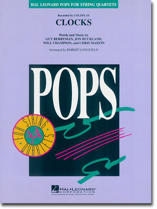 Pops【Clocks】for String Quartets