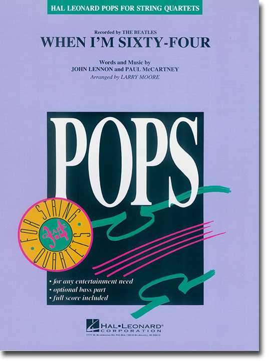 Pops【When I'm Sixty-Four】for String Quartets