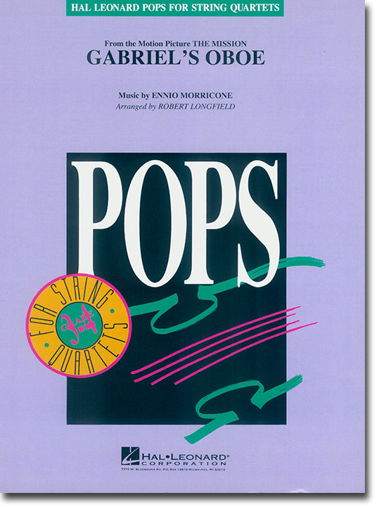 Pops【Gabriel's Oboe】for String Quartets