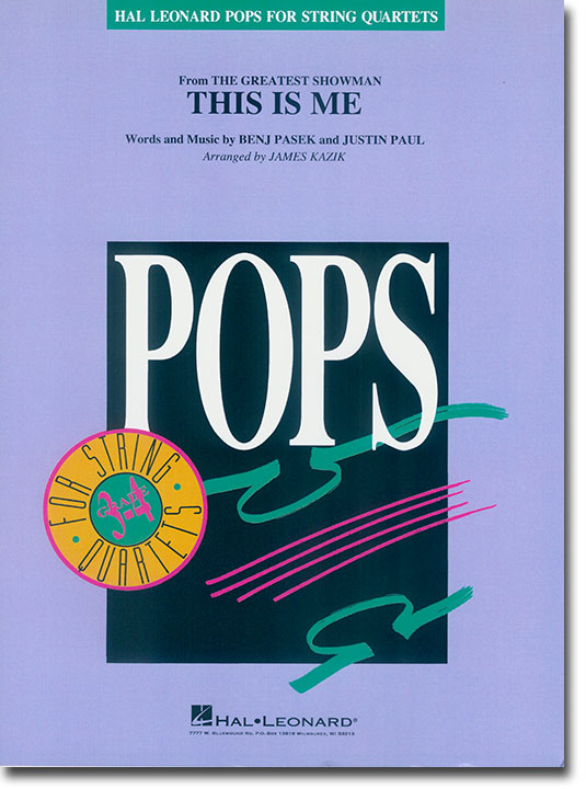 Pops【This Is Me】for String Quartets