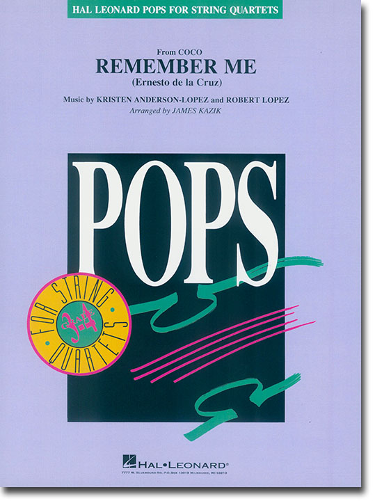 Pops【Remember Me】for String Quartets