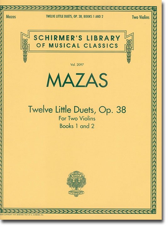 Mazas Twelve Little Duets for Two Violins, Op. 38, Book 1 and 2