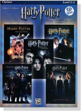 Harry Potter Instrumental Solos【CD+樂譜】Clarinet , Selections from Movies 1-5 , Level 2-3