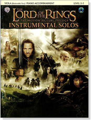The Lord of the Rings【CD+樂譜】 Viola/Piano Accompaniment , Level 2-3