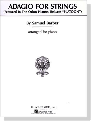 Samuel Barber【Adagio for Strings , Op. 11】 arranged for Piano