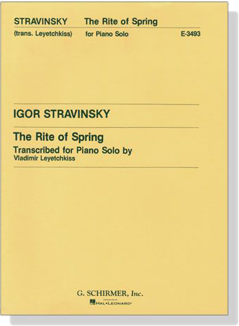 Stravinsky【The Rite of Spring】trans. for Piano Solo