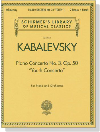 Kabalevsky【Piano Concerto No. 3 , Op. 50 (Youth Concerto)】Two Pianos / Four Hands