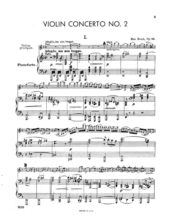 Bruch【Violin Concerto No.2  in D Minor , Op. 44】for Violin and Piano