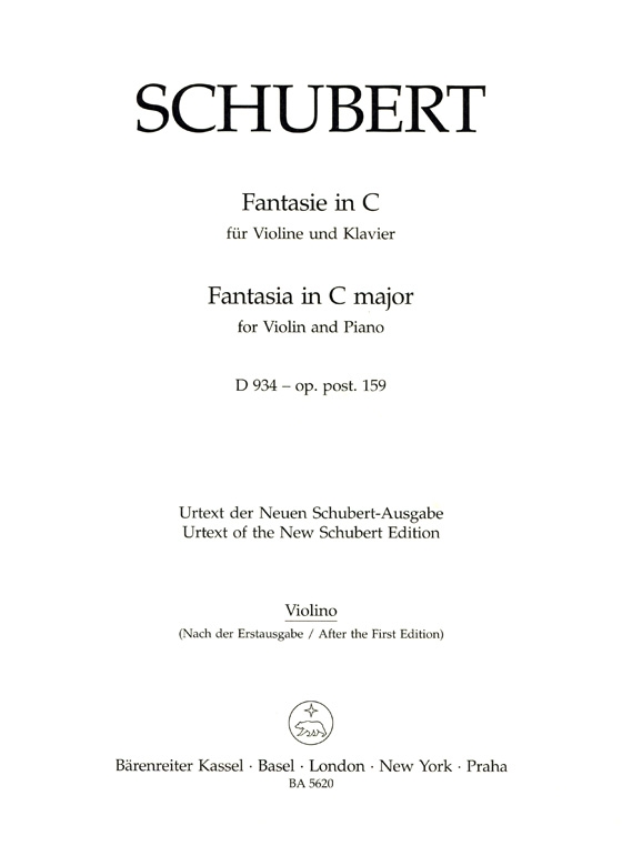 Schubert【Fantasia in C major , D 934 Op. post. 159】for Violin and Piano