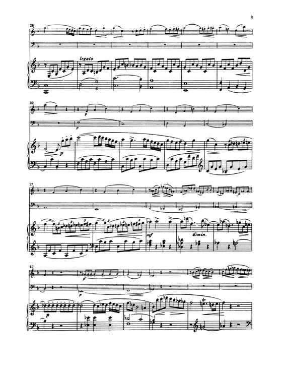 Mozart【Trios No. 8  in D Minor , K. 442 】for Piano , Violin and Cello