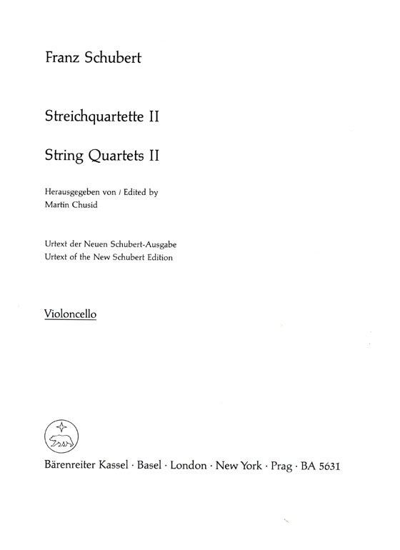 Schubert String Quartets【Ⅱ】D 18 , D 32 , D 36 , D 68