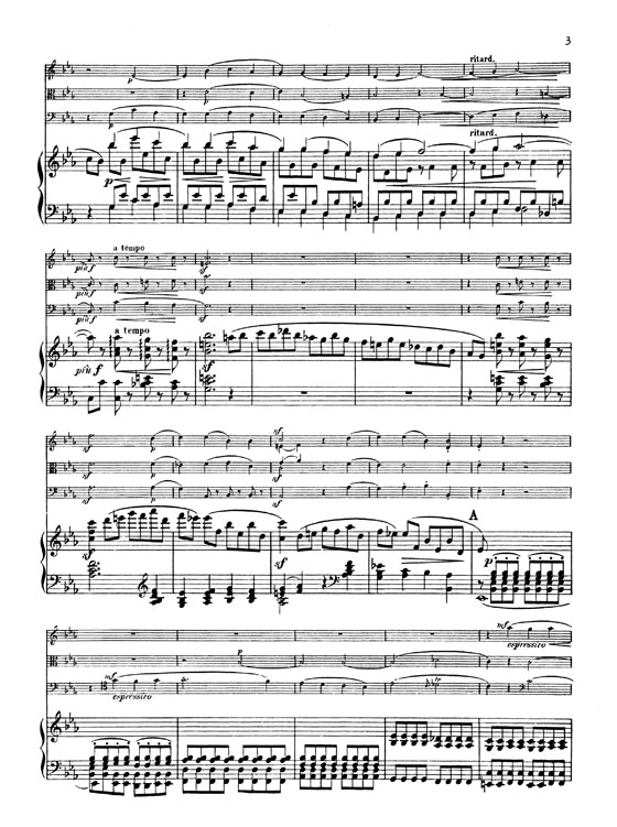 Schumann【Quartet in E♭ Major , Opus 47】for Piano , Violin , Viola and Cello