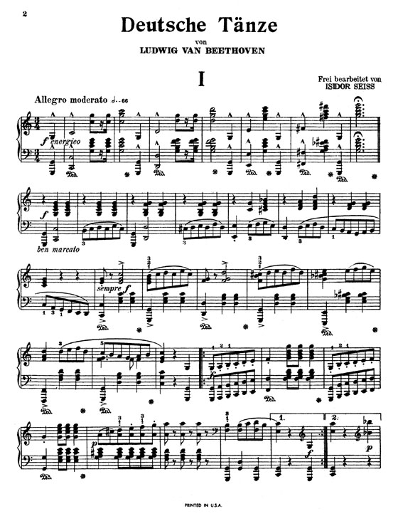 Beethoven【Three German Dances】for Piano