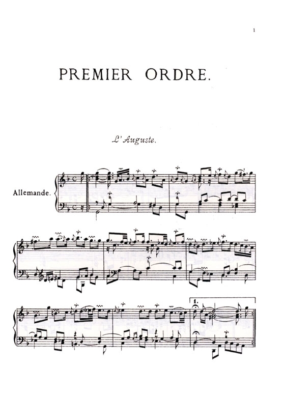 François Couperin【Complete Keyboard Works】Series One : Ordres I-XIII