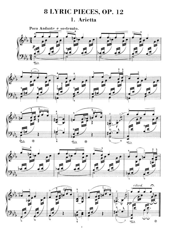 Grieg【Complete Lyric Pieces】for Piano