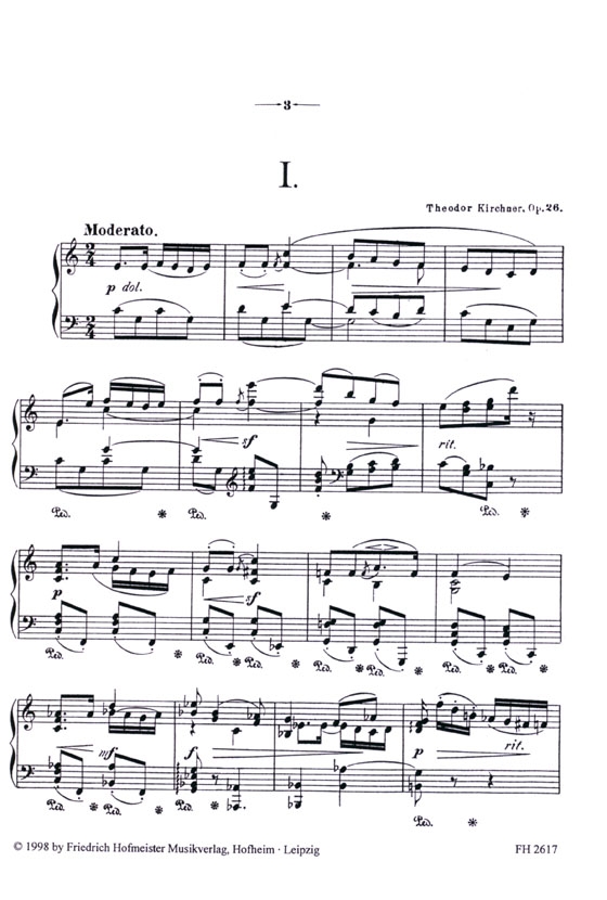 Album für Clavier von【Theodor Kirchner】Op. 26