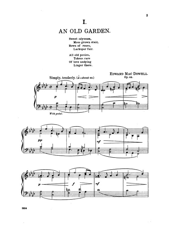 MacDowell【New England Idylls , Opus 62】for Piano