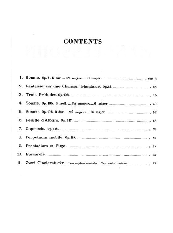 Mendelssohn 【Piano Works】Volume Ⅲ