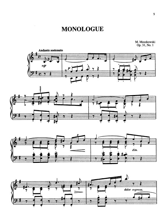 Moszkowski【Six Pieces , Opus 31】for Piano