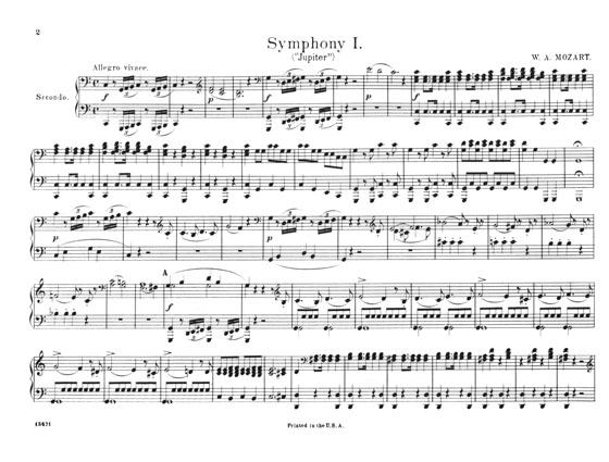 Mozart【12 Symphonies , Nos. 1-6】Piano , Four Hands , Book 1