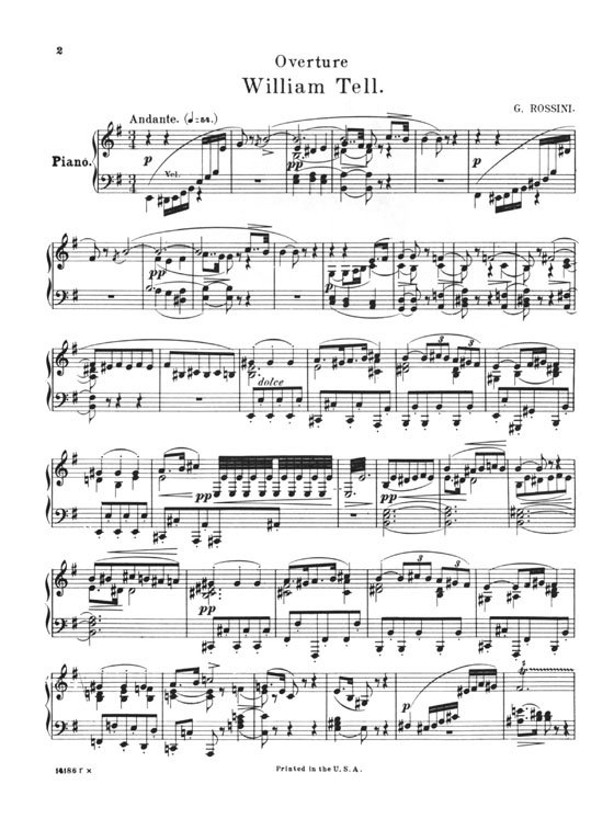 Rossini【William Tell , Overture】for The Piano