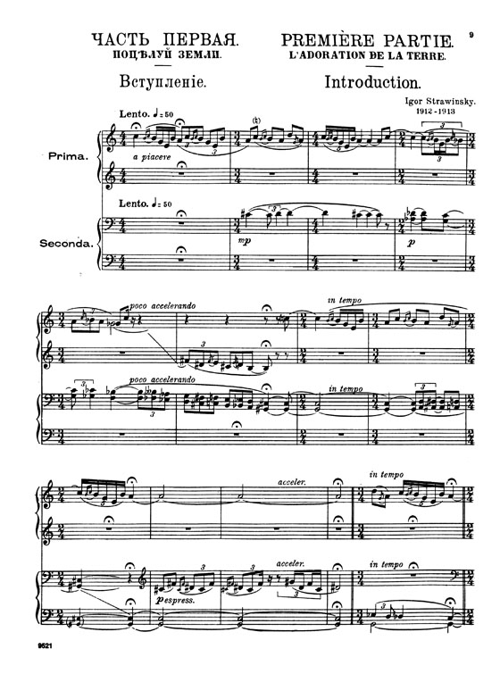 Stravinsky【Rite of Spring】for One Piano / Four Hands