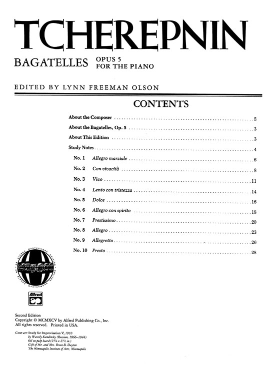 Tcherepnin【Bagatelles , Opus 5】for The Piano