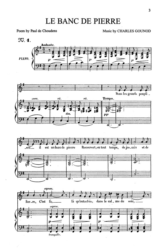 Gounod【Songs , Volume Ⅳ】for High Voice