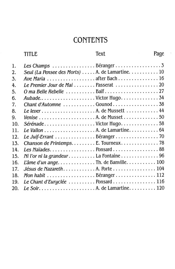 Gounod【Songs , Volume Ⅰ】for Medium Voice