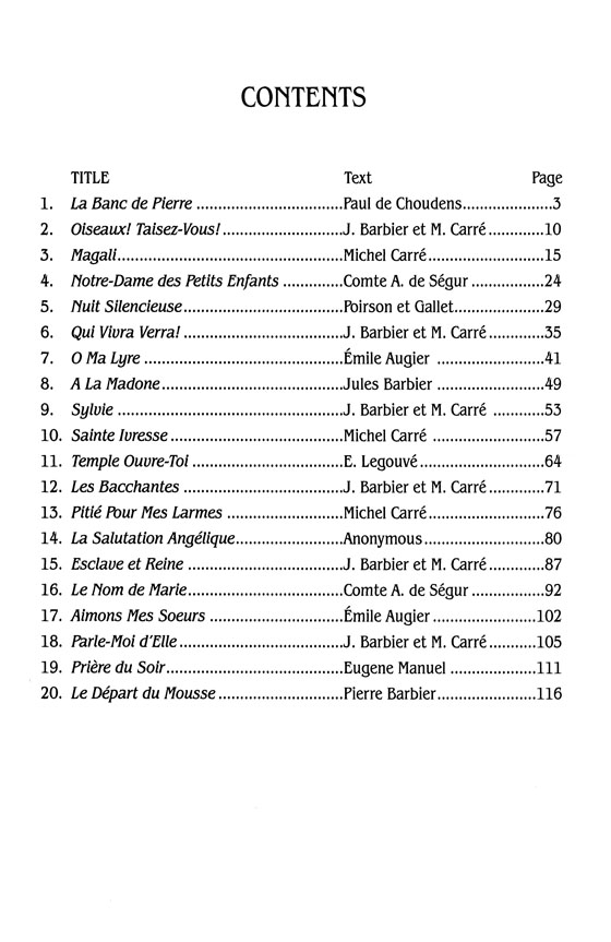 Gounod【Songs , Volume Ⅳ】for Medium Voice