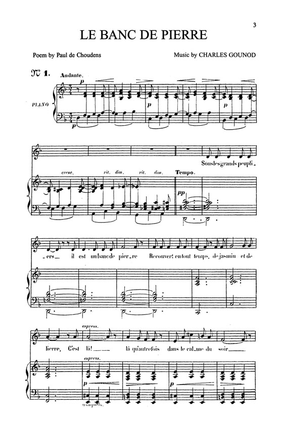 Gounod【Songs , Volume Ⅳ】for Medium Voice