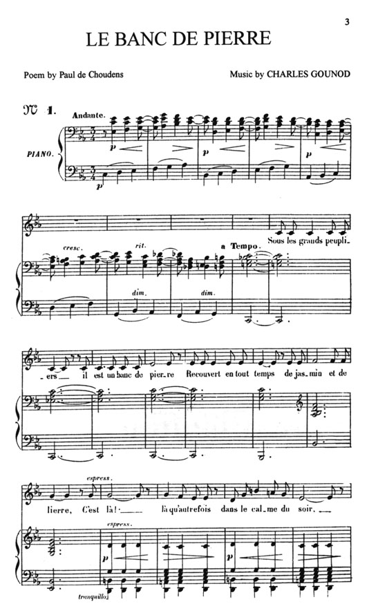 Gounod【Songs , Volume Ⅳ】for Low Voice