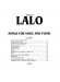 Lalo【Songs with French and Latin text】for Voice and Piano