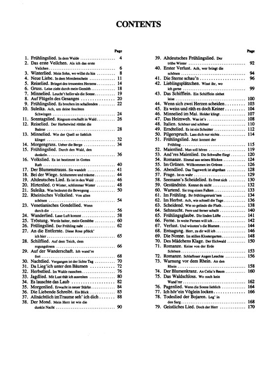 Mendelssohn【Seventy-Five Songs】for Low Voice and Piano with German text