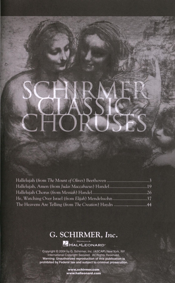 Schirmer Classic Choruses SATB