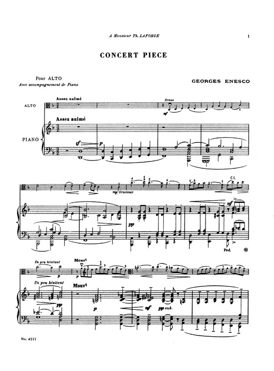 Enesco【Concert Piece】for Viola and Piano