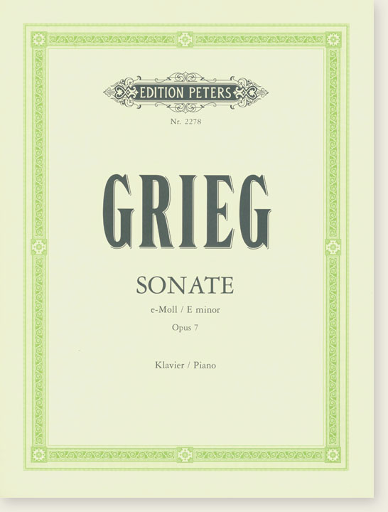 Grieg Sonate E minor Opus 7 for Piano