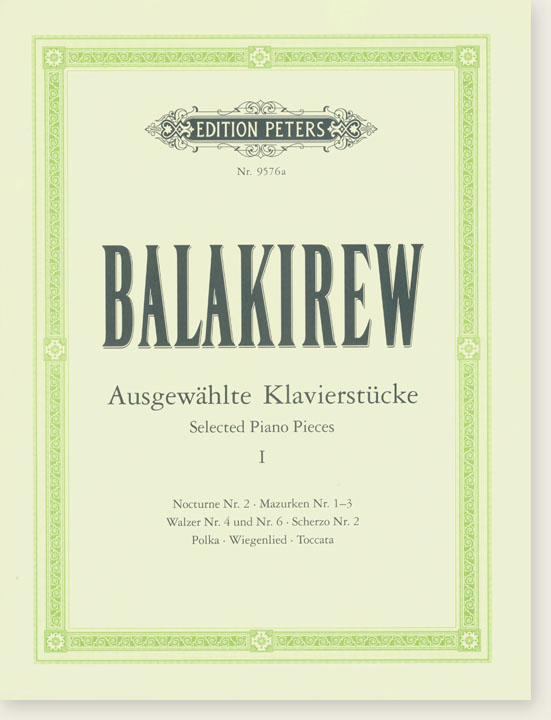 Balakirew Selected Piano Pieces Ⅰ