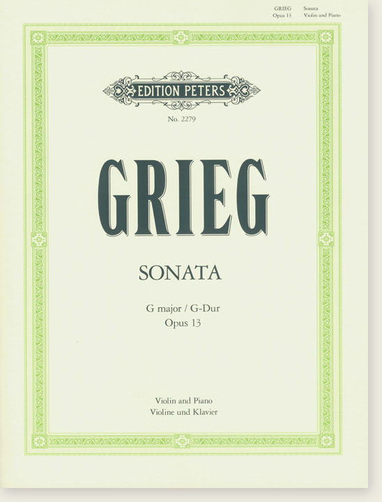 Grieg Sonate G major Opus 13 Violin and Piano