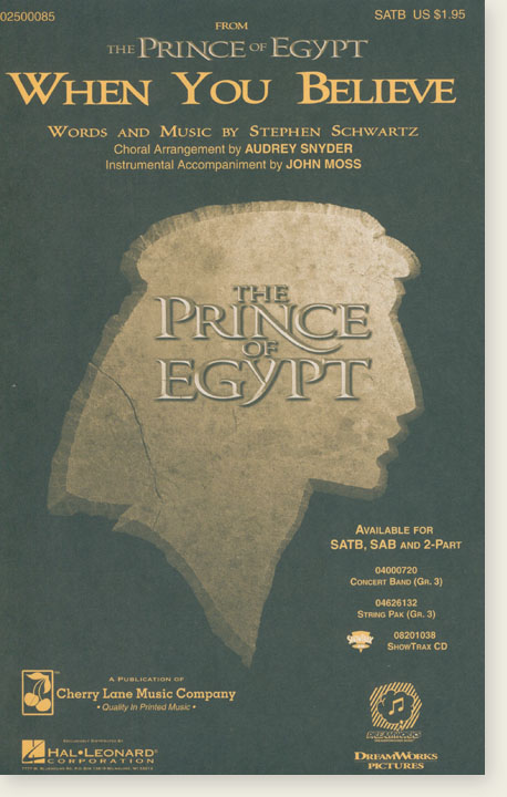 When You Believe (from The Prince of Egypt) SATB