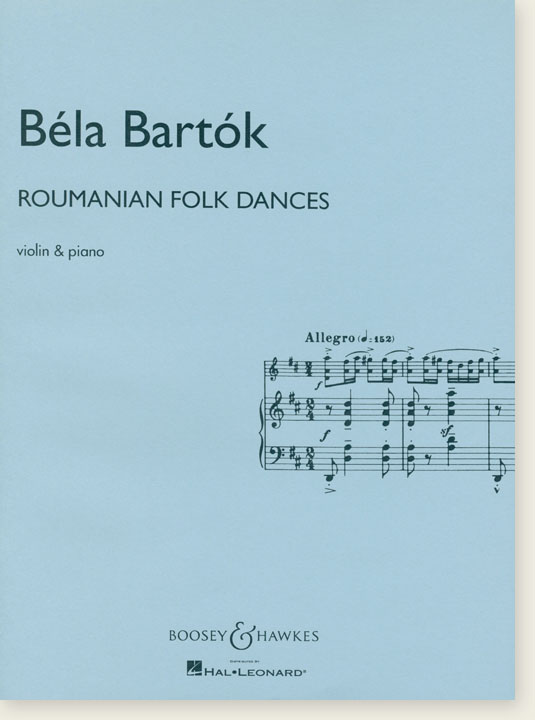 Béla Bartók Roumanian Folk Dances for Violin & Piano