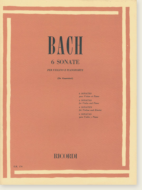 Bach 6 Sonate per Violino e Pianoforte