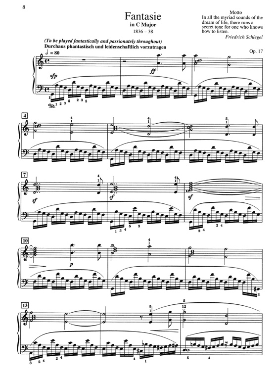 Schumann【Fantaisie in C Major, Opus. 17】for  the Piano