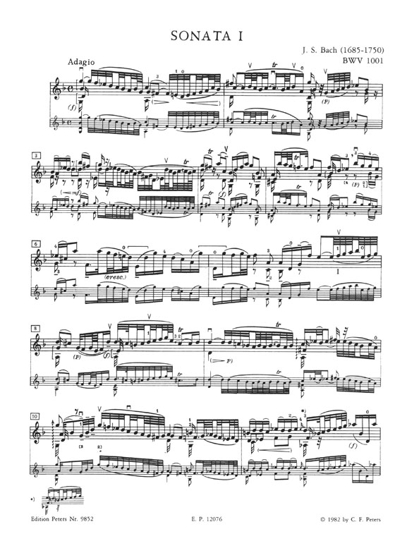 J. S. Bach Sonaten und Partiten BWV 1001-1006 Violine Solo (Urtext)