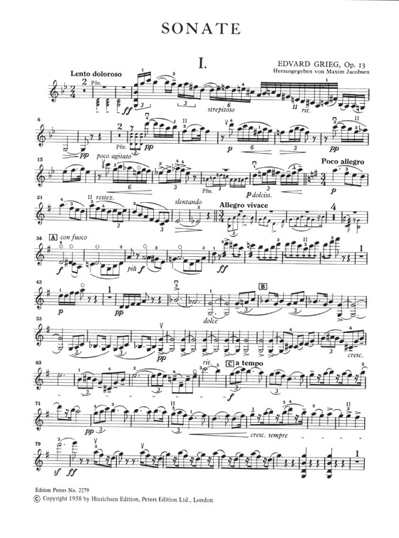 Grieg Sonate G major Opus 13 Violin and Piano