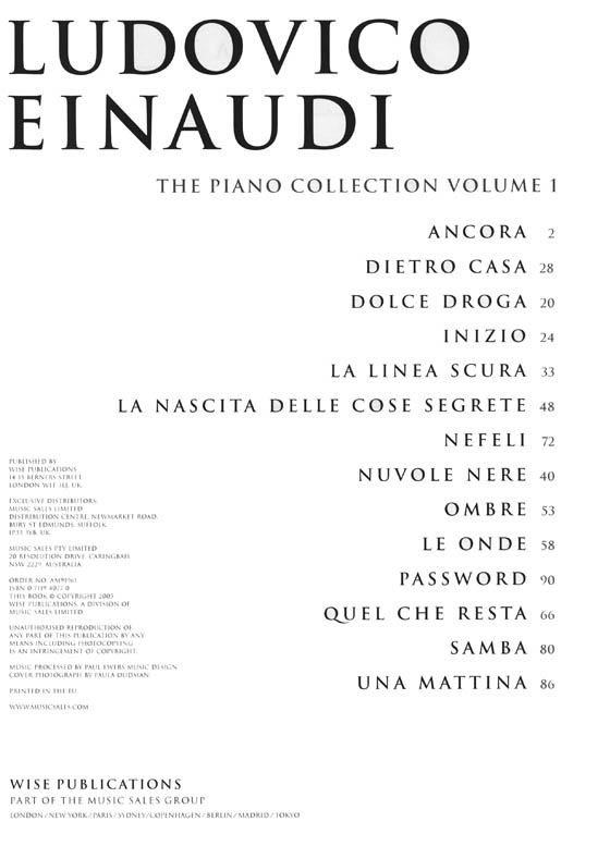 Ludovico Einaudi The Piano Collection Volume 1