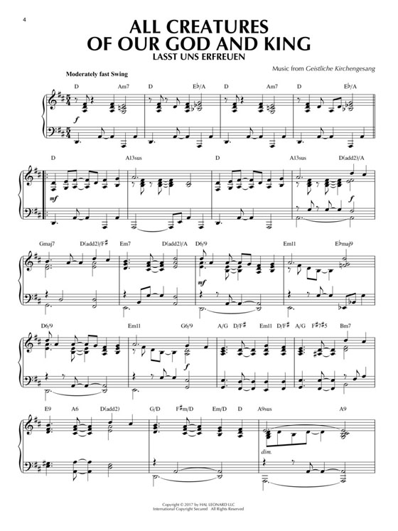 Hymns Jazz Piano Solos Volume 47